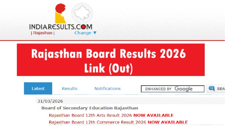 Rajasthan Board Results 2026 Link Class 10th 12th